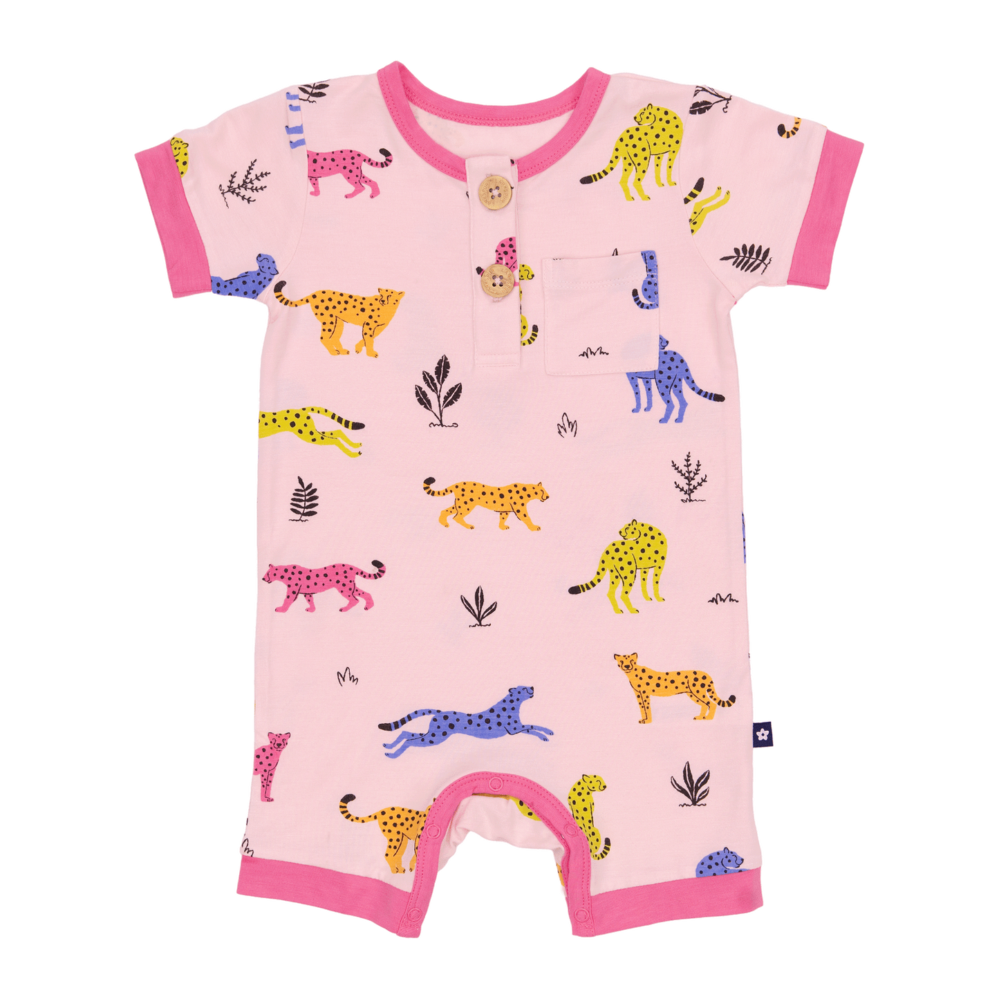 Short Romper in Jungle Cat