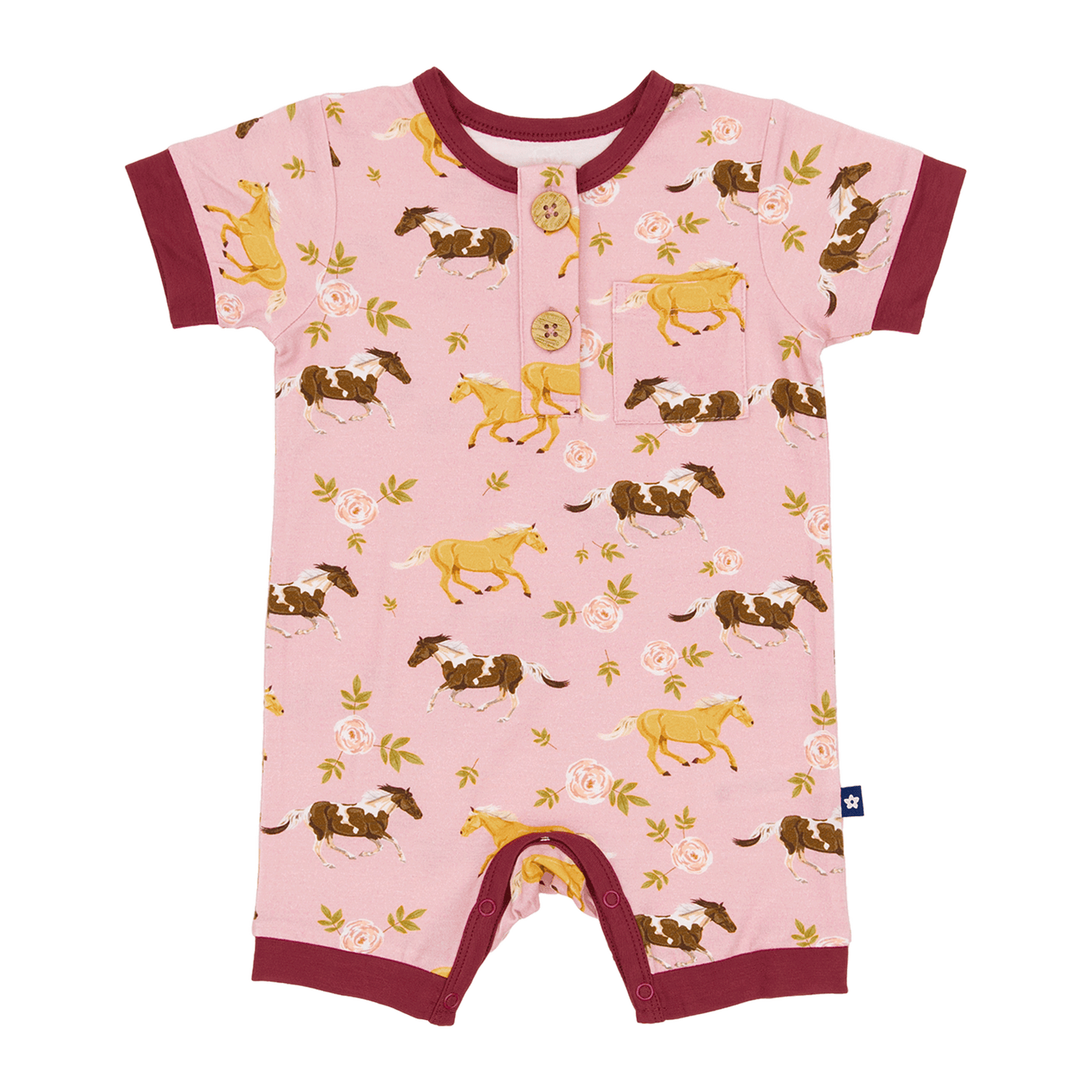 Short Romper in Pasture Play