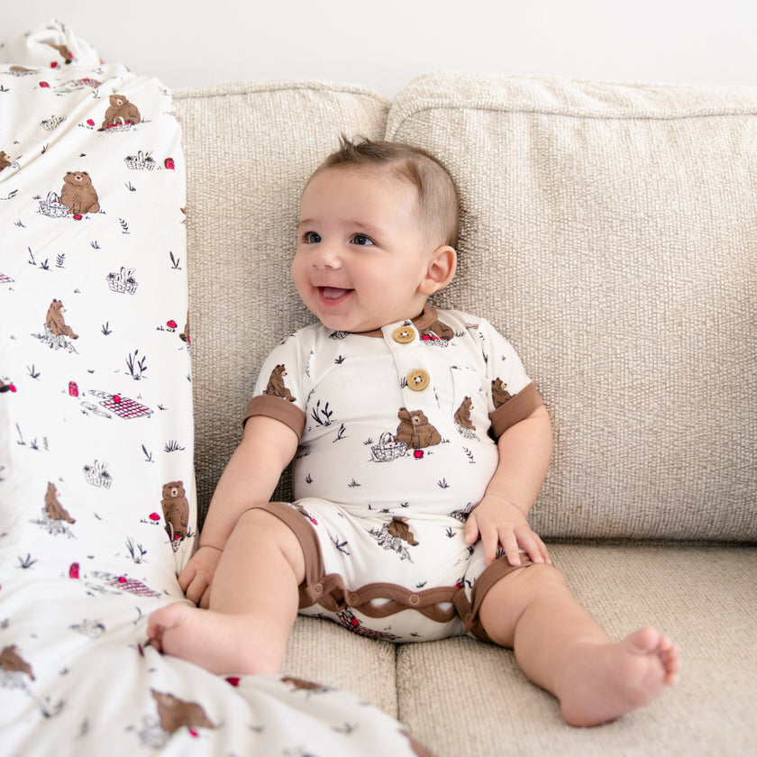 Short Romper in Picnic