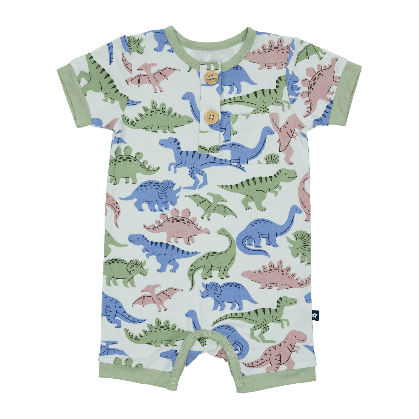 Short Romper in Prehistoric Pals