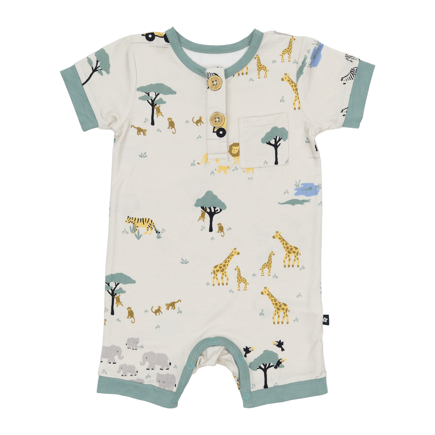Short Romper in Safari