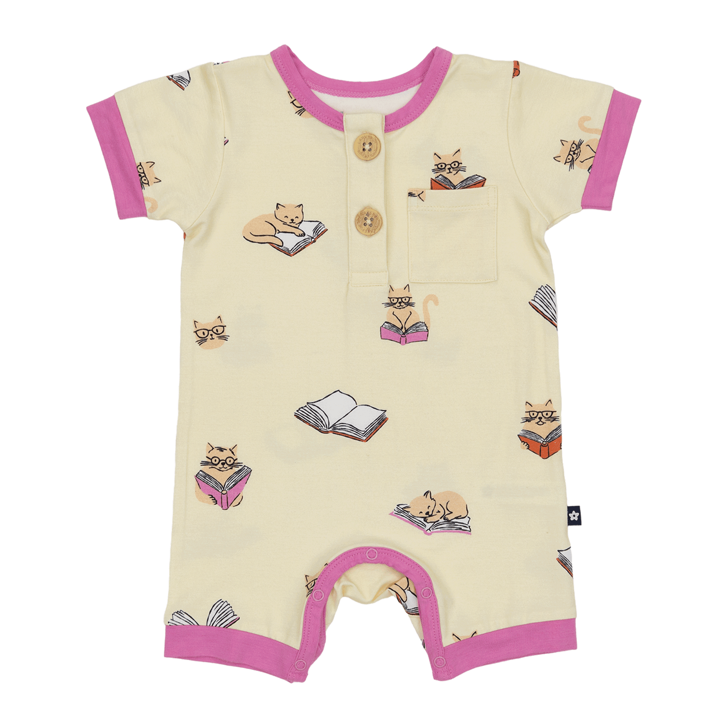 Short Romper in Whiskers and Words