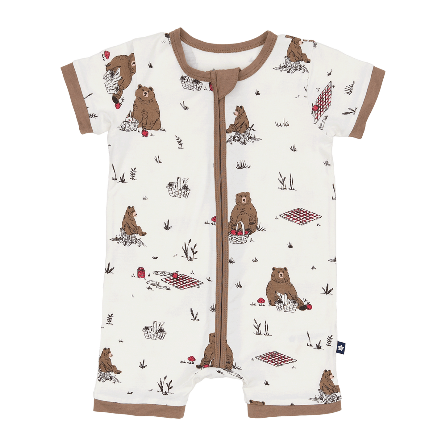 Short Zip Romper in Picnic