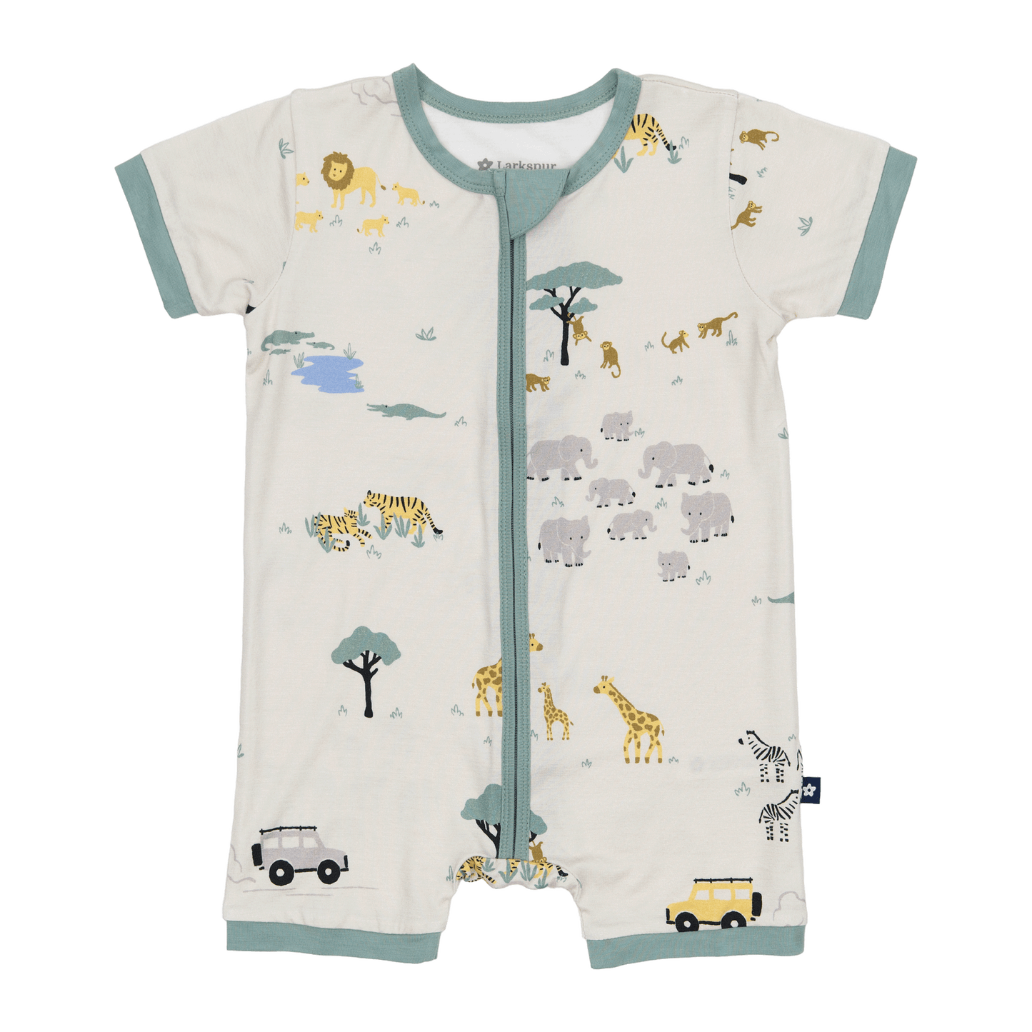 Short Zip Romper in Safari