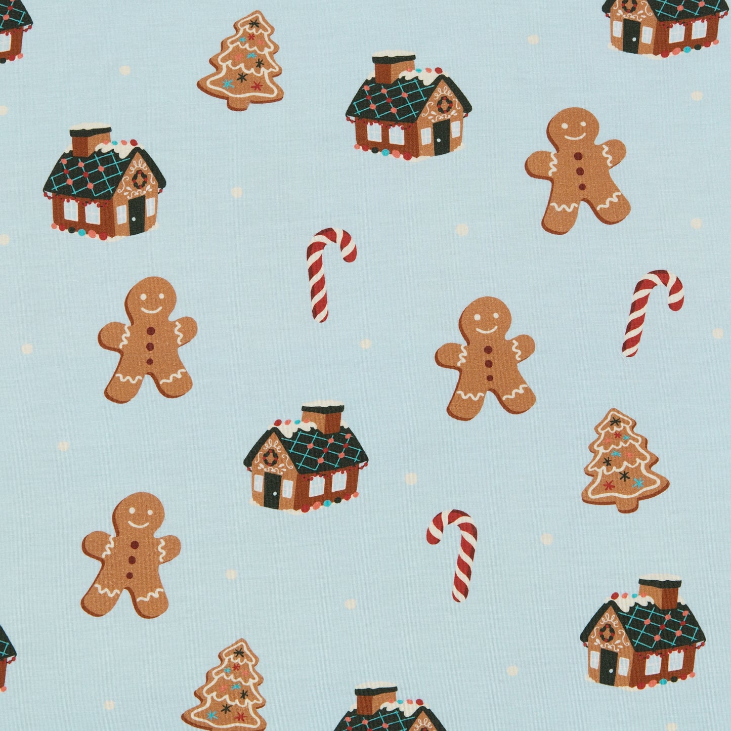 Convertible Footed Romper in Gingerbread Lane