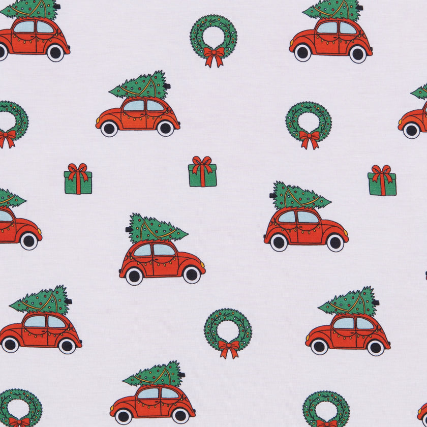 Zip Hoodie in Jingle Cars