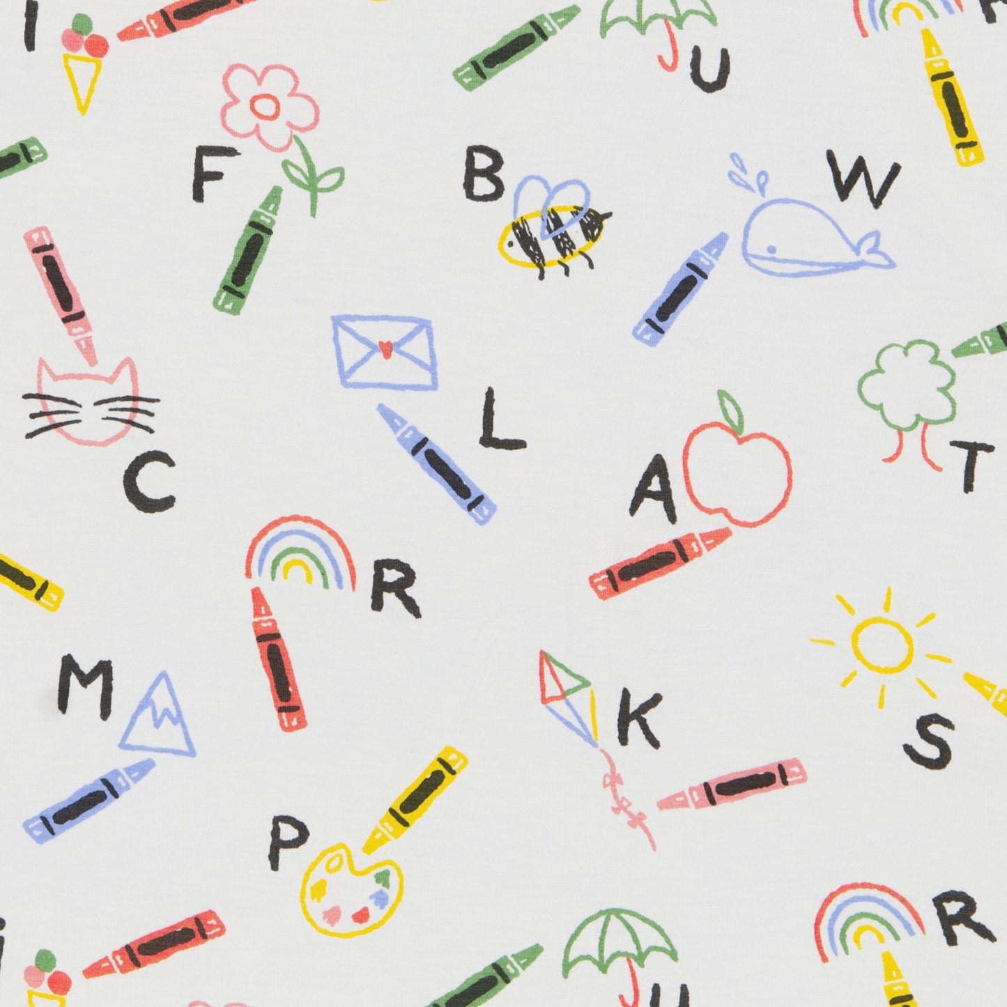 Convertible Footed Romper in Lively Letters