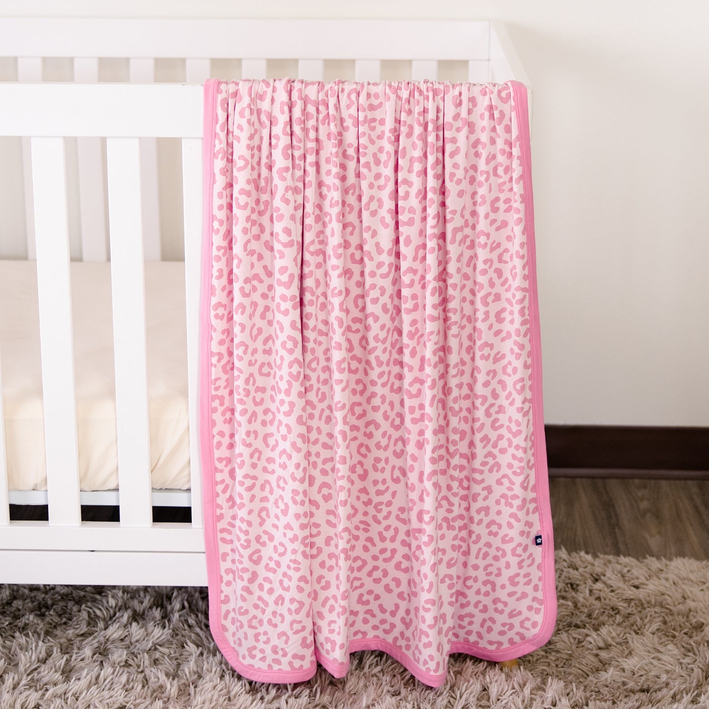 Toddler Blanket in Pink Leopard