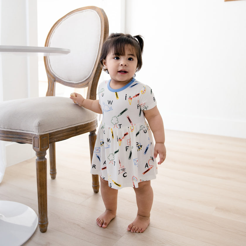 Twirl Dress in Lively Letters