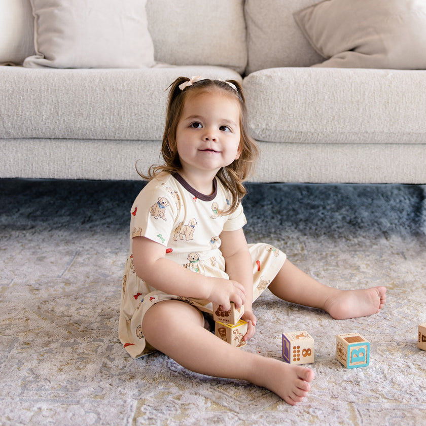 Twirl Dress in Playful Pups