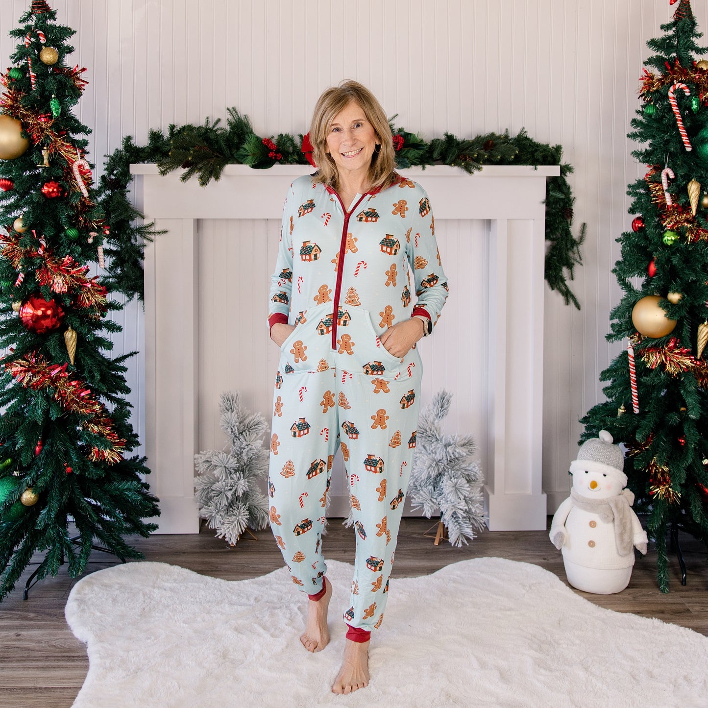 Women's Jumpsuit in Gingerbread Lane