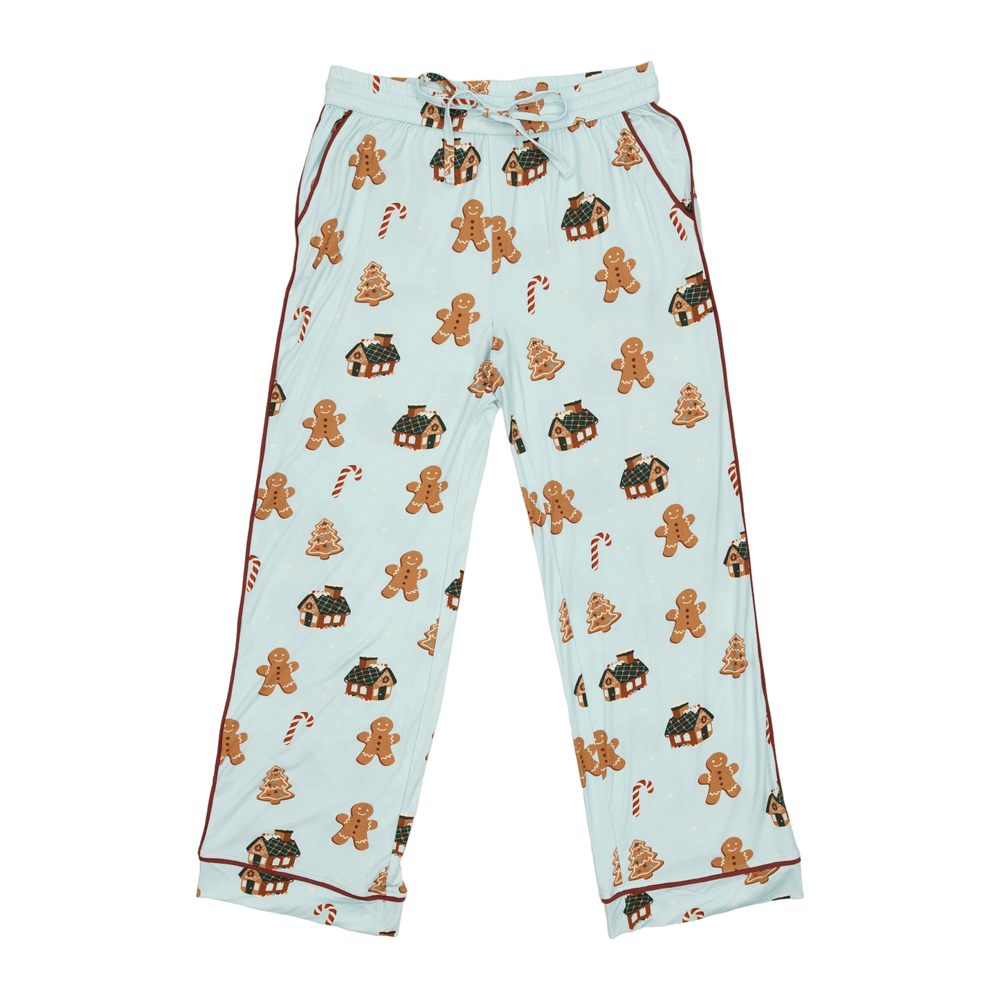 Women's Long Pajama Set in Gingerbread Lane