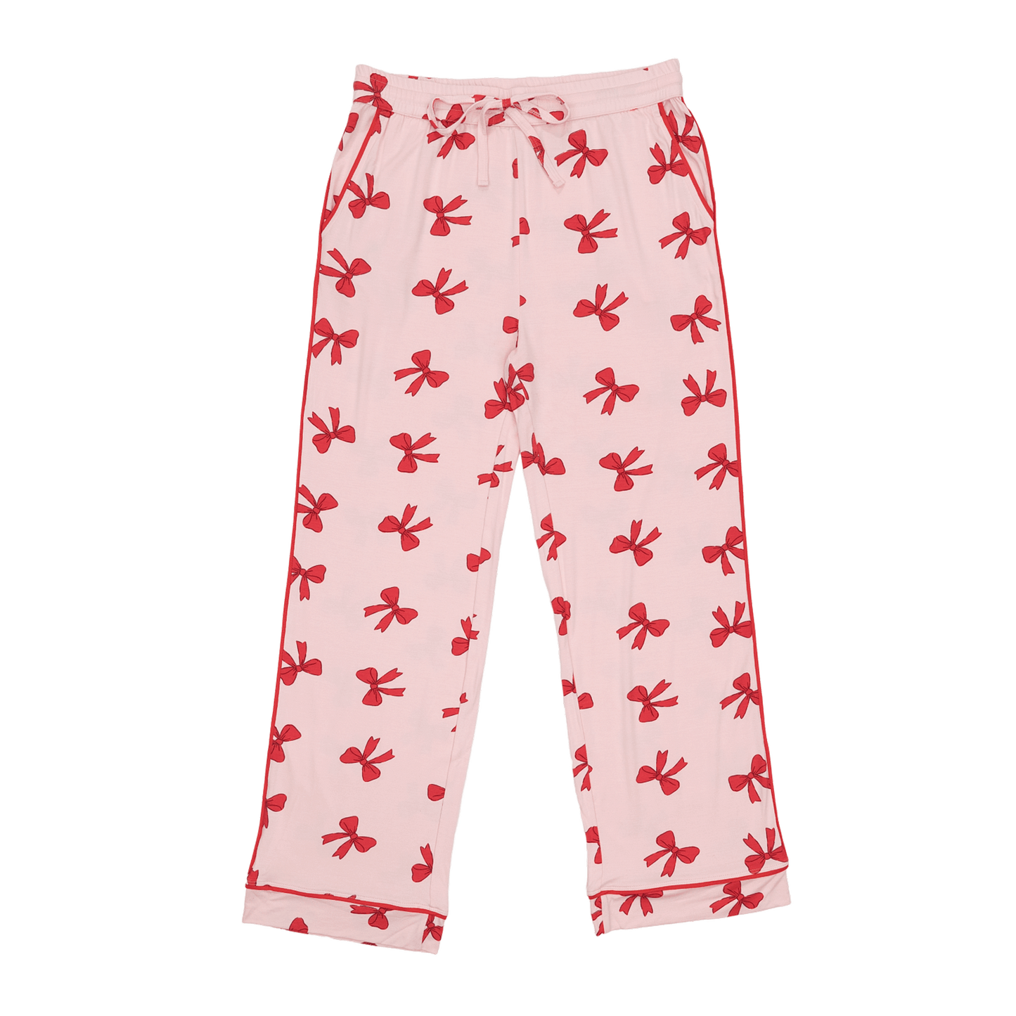 Women's Long Pajama Set in Holiday Bows