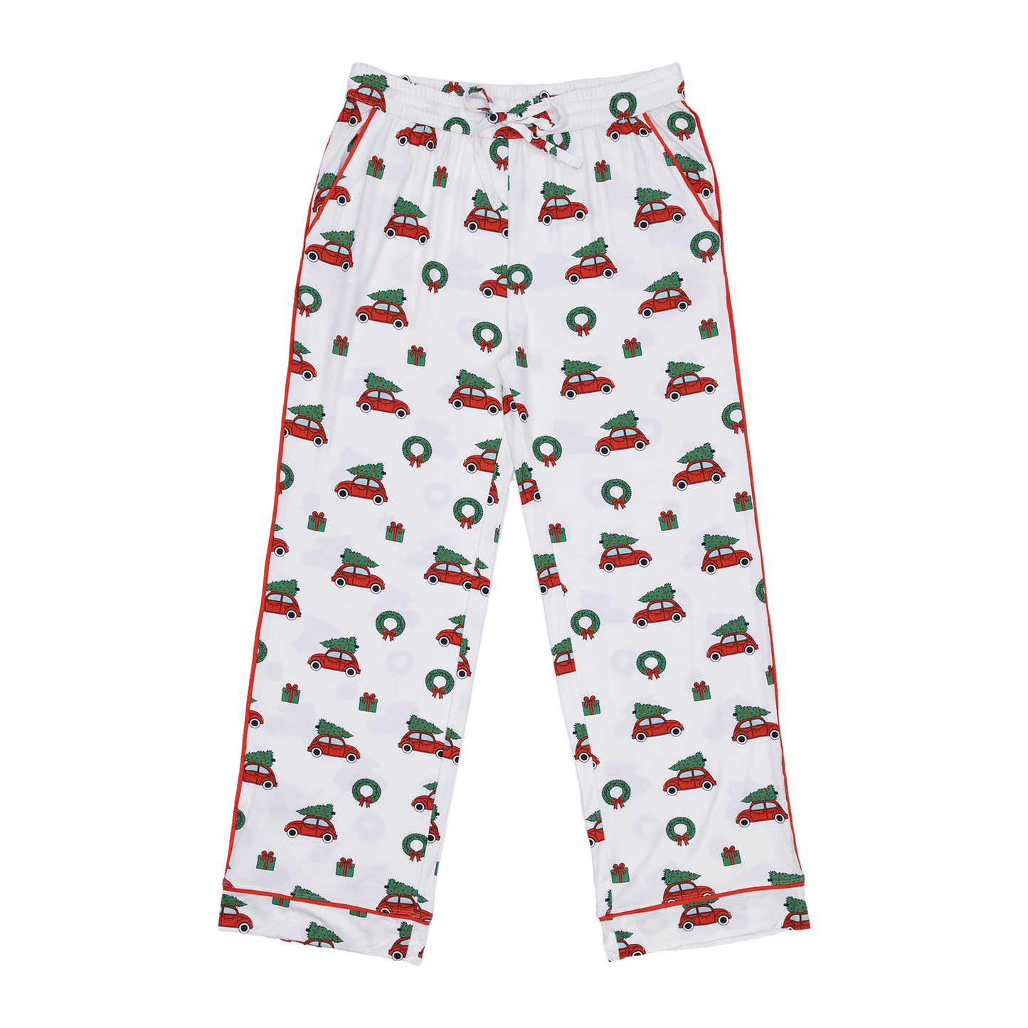 Women's Long Pajama Set in Jingle Cars