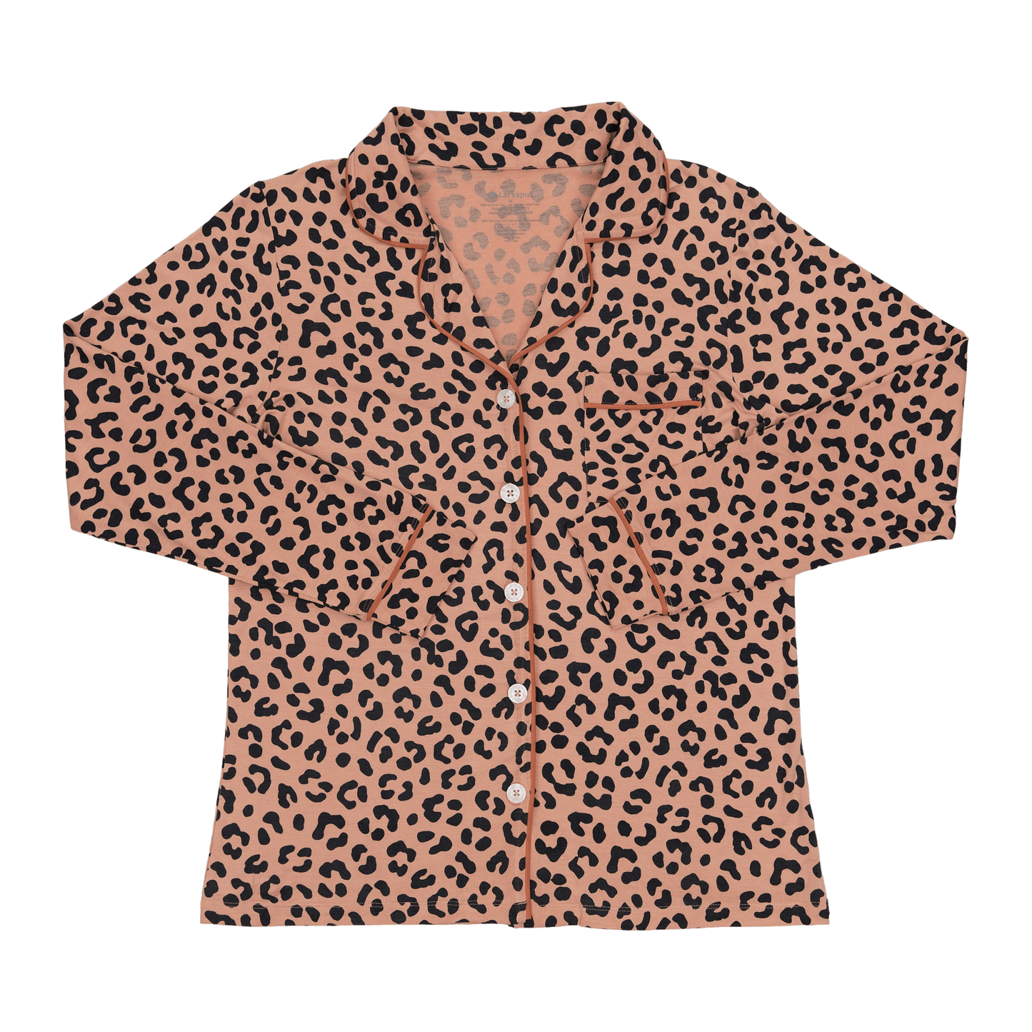 Women's Long Pajama Set in Leopard