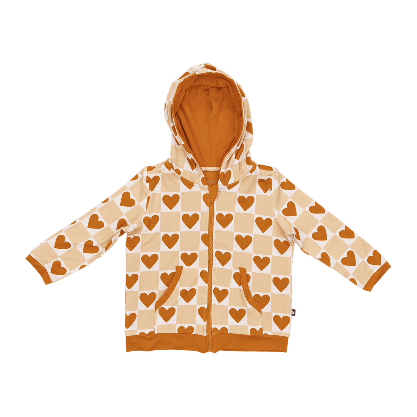 Zip Hoodie in Heart of Gold