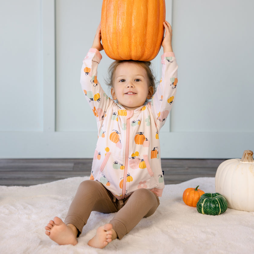 Zip Hoodie in Pumpkin Patch