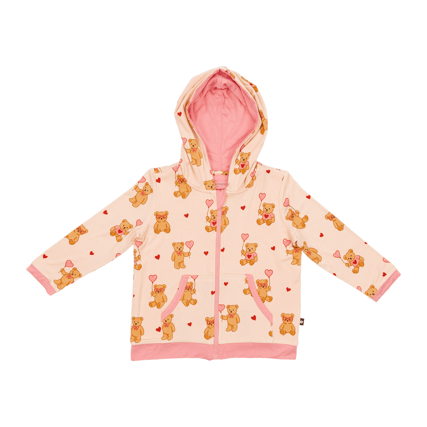 Zip Hoodie in Strawbeary