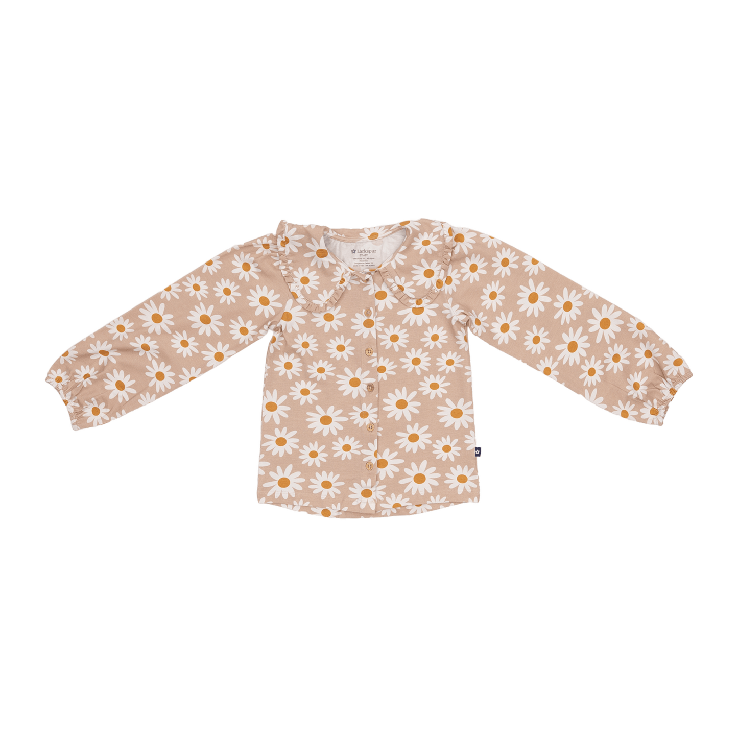 Collared Button Up Shirt in Daisy Days