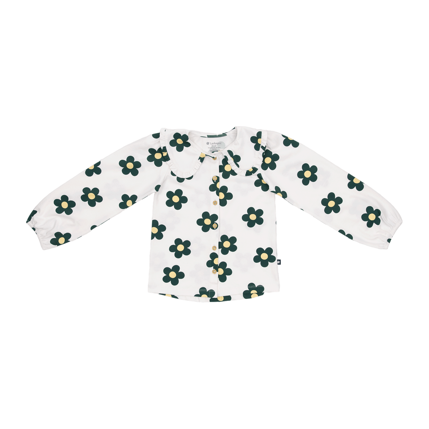 Collared Button Up Shirt in Flower Power