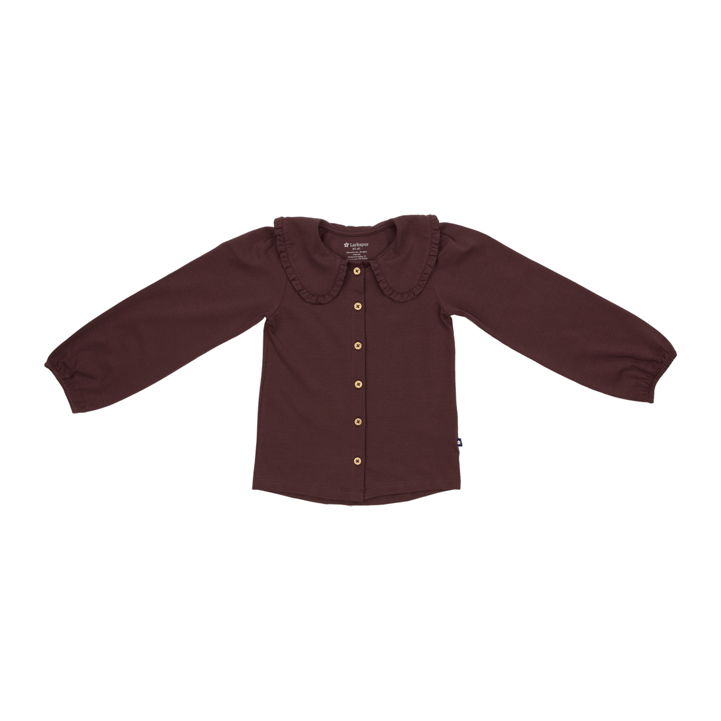 Collared Button Up Shirt in Truffle