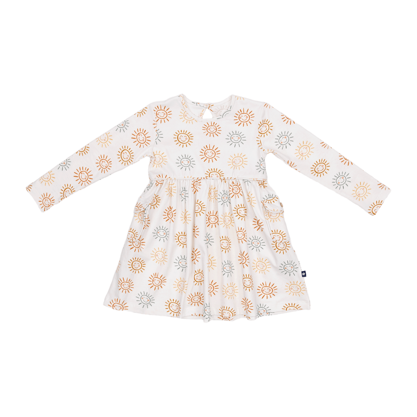 Long sleeve Skater Dress with Pockets in Radiate Joy