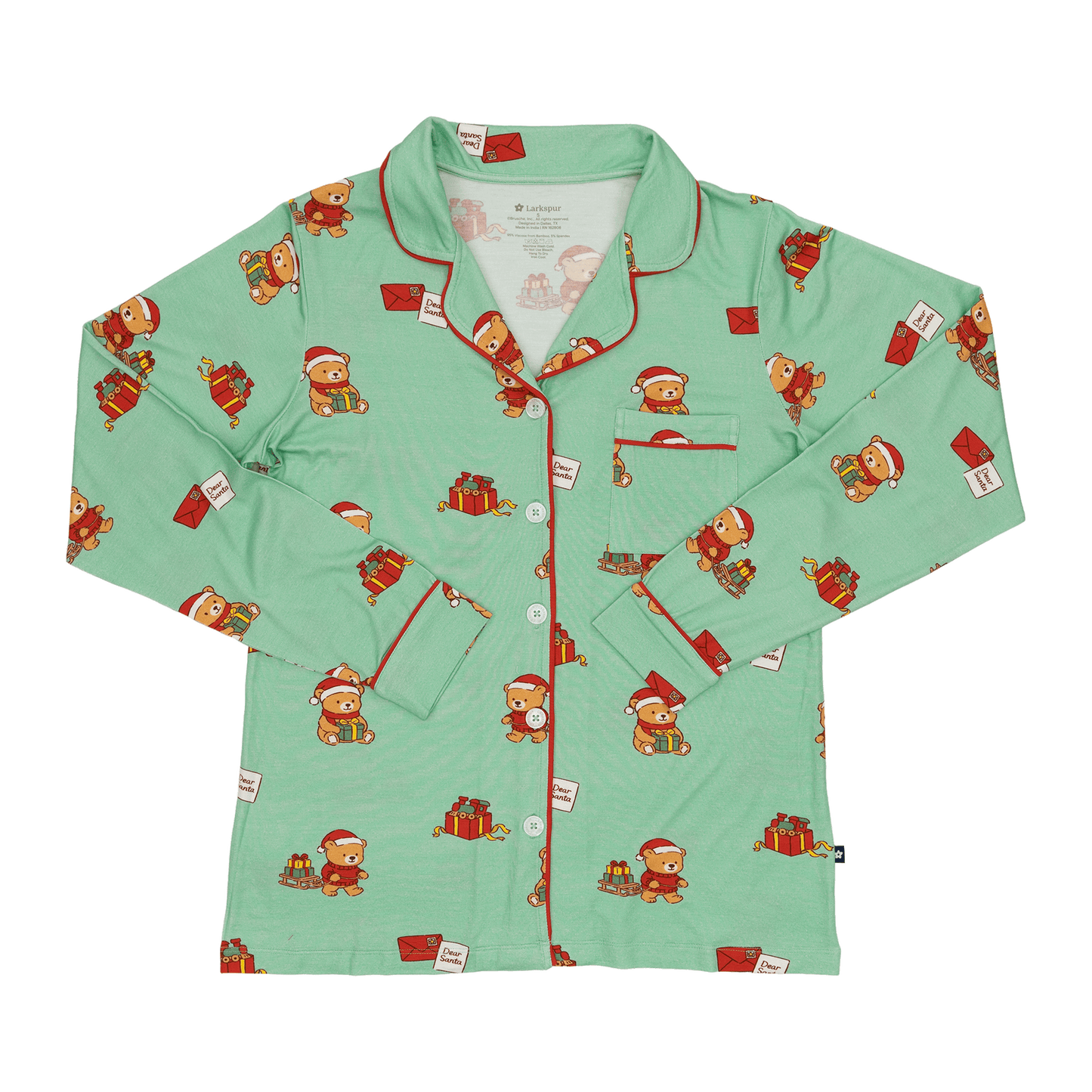 Women's Long Pajama Set in Dear Santa