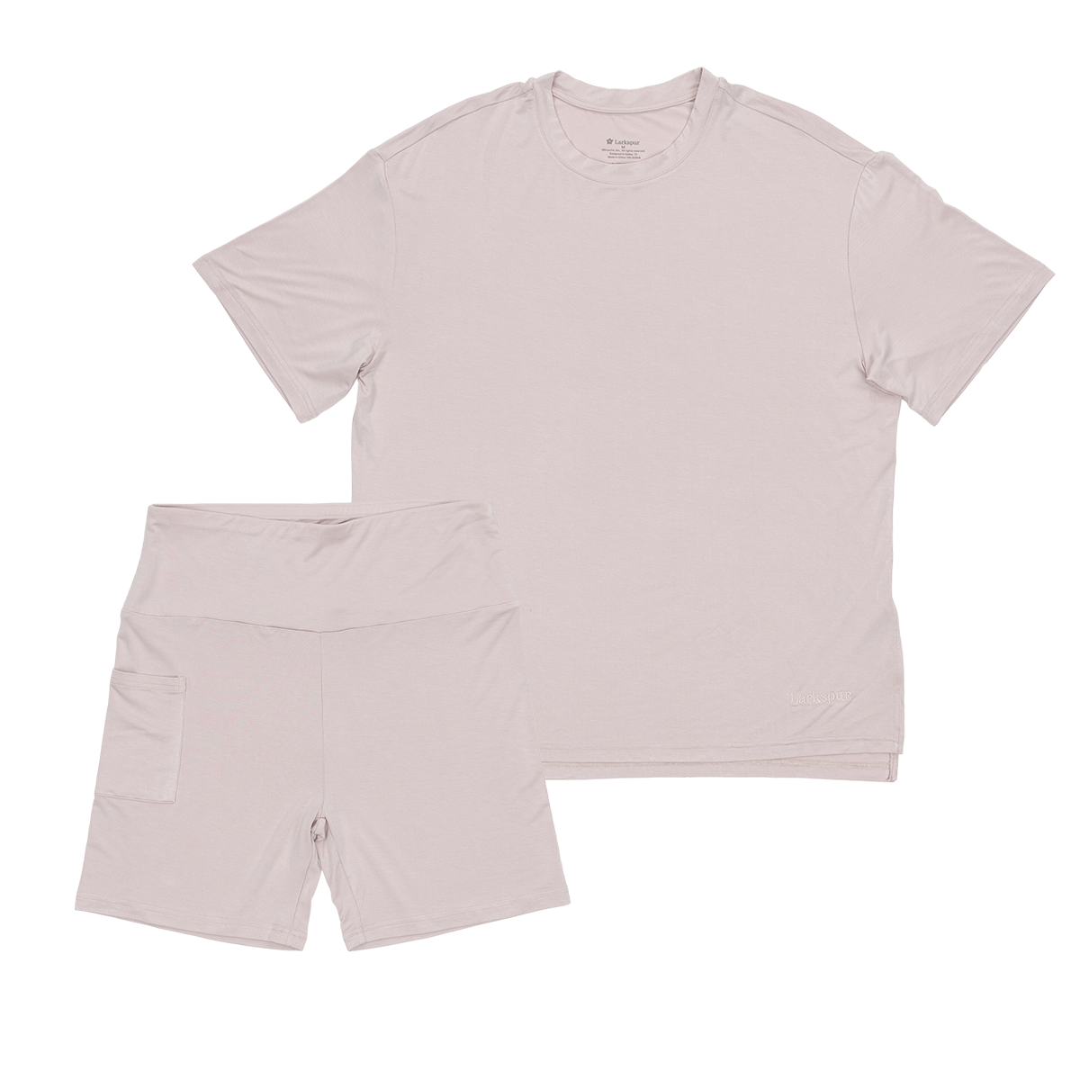 Women's Biker Short Set in Cloud Stone
