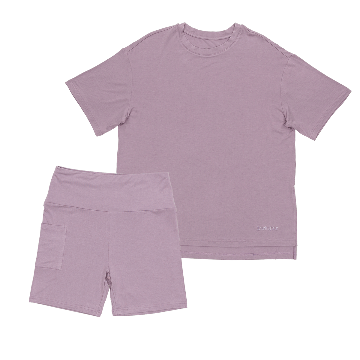 Women's Biker Short Set in Lilac Mist