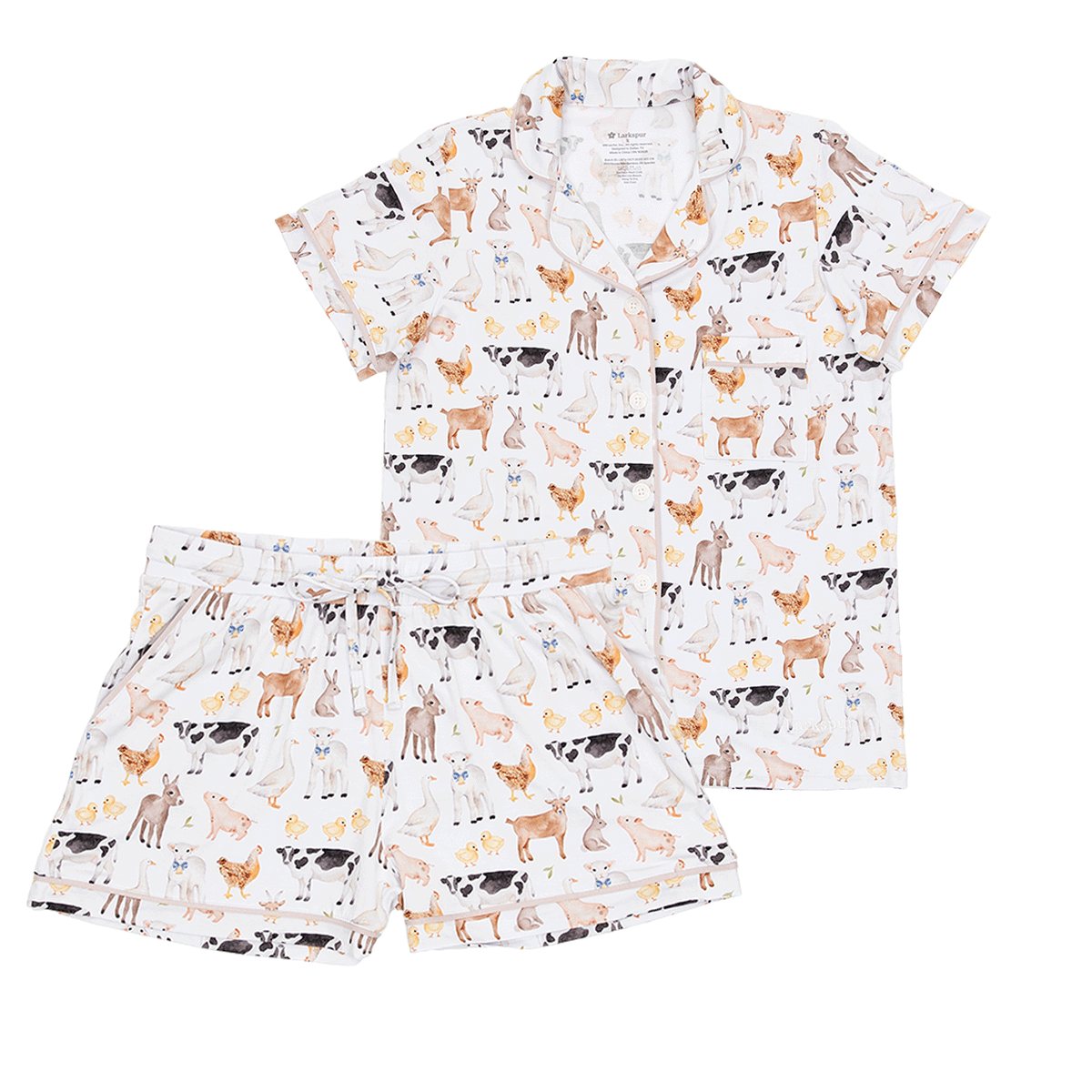 Women's Short Pajama Set in Funny Farm