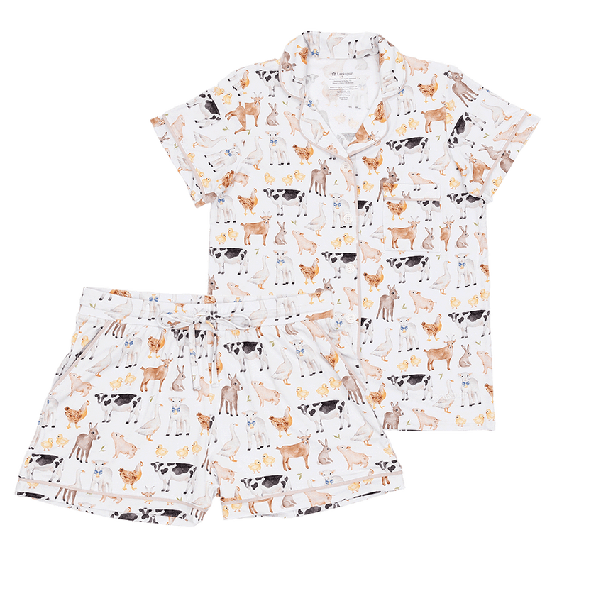 Women's Short Pajama Set in Funny Farm