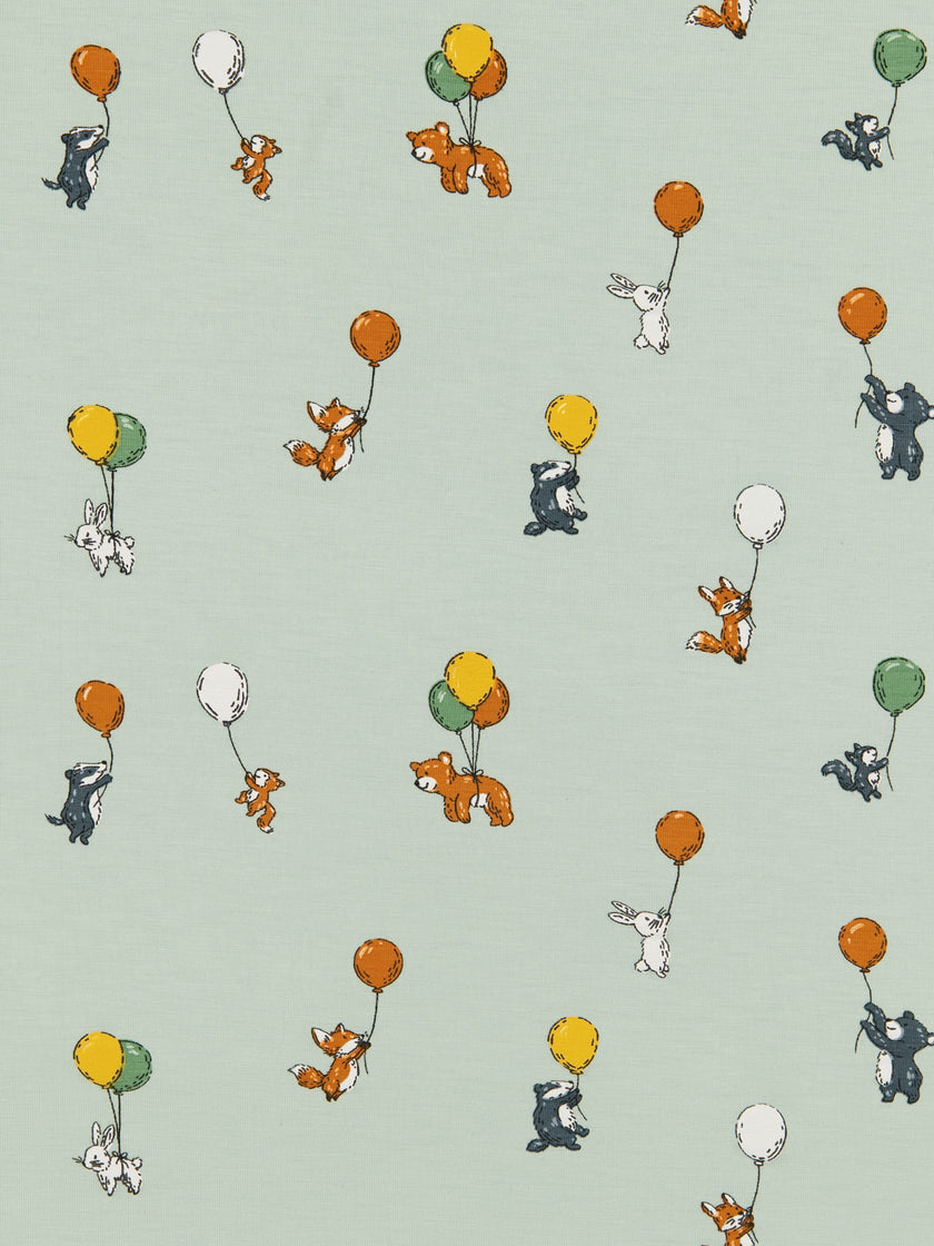 Short PJ Set in Animals and Balloons