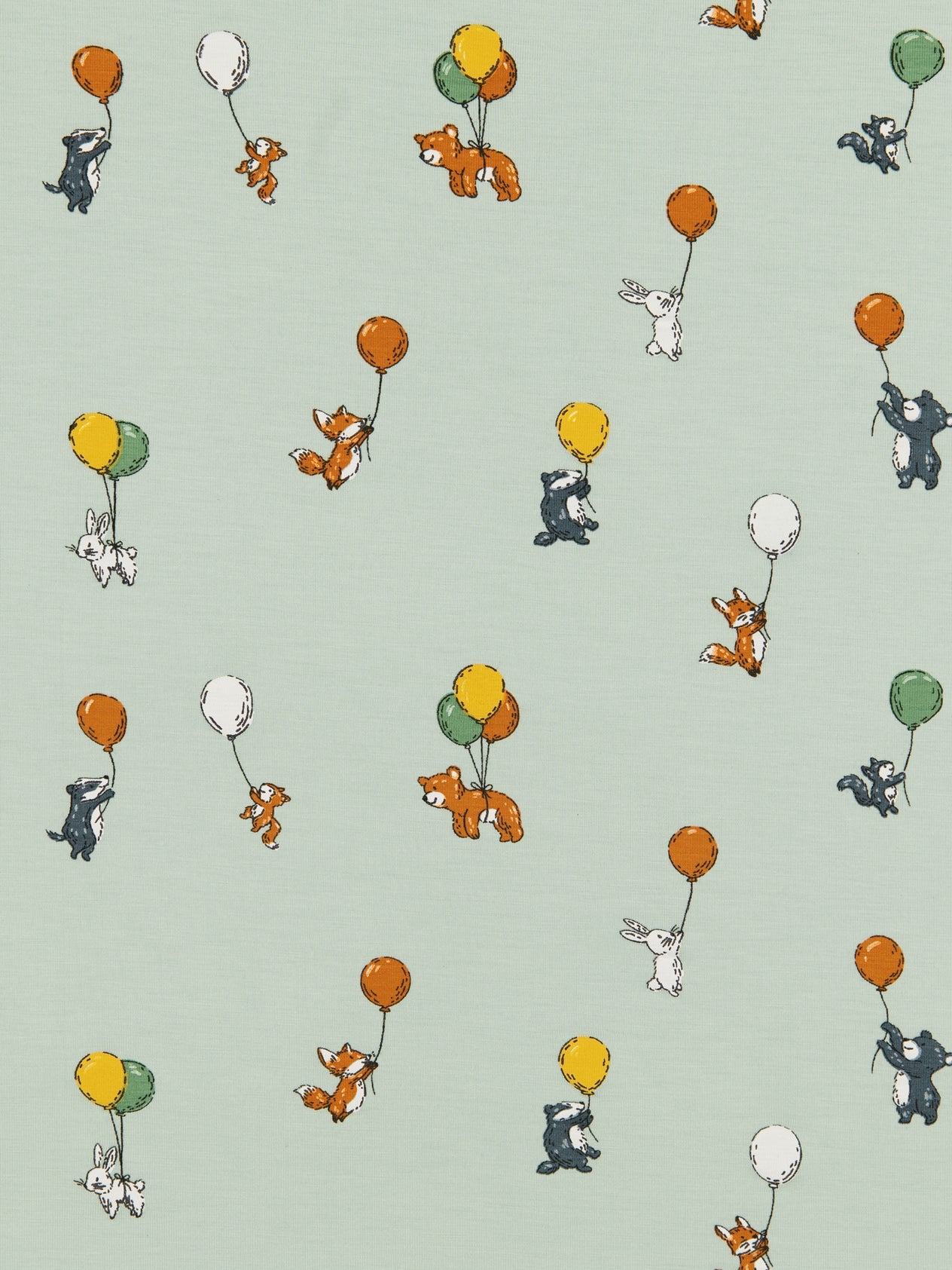 Crib Sheet in Animals and Balloons