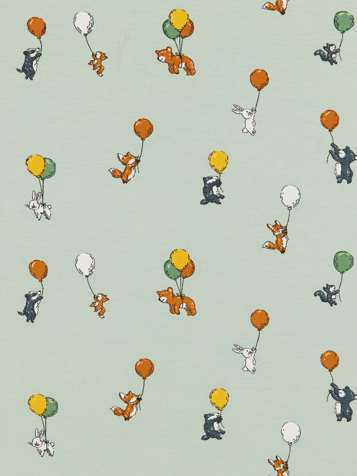 Crib Sheet in Animals and Balloons