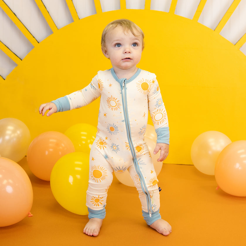 Convertible Footed Romper in Sunkissed