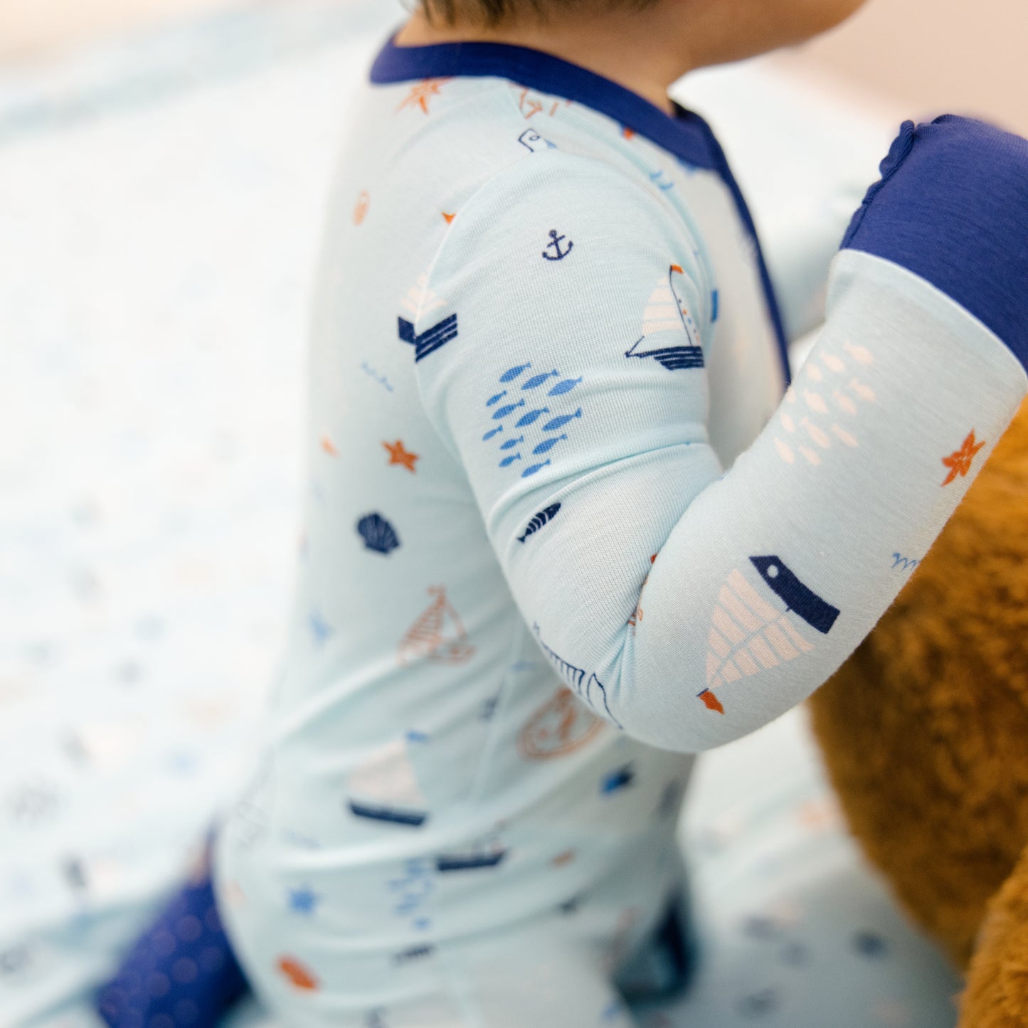 Convertible Footed Romper in Ship Shape