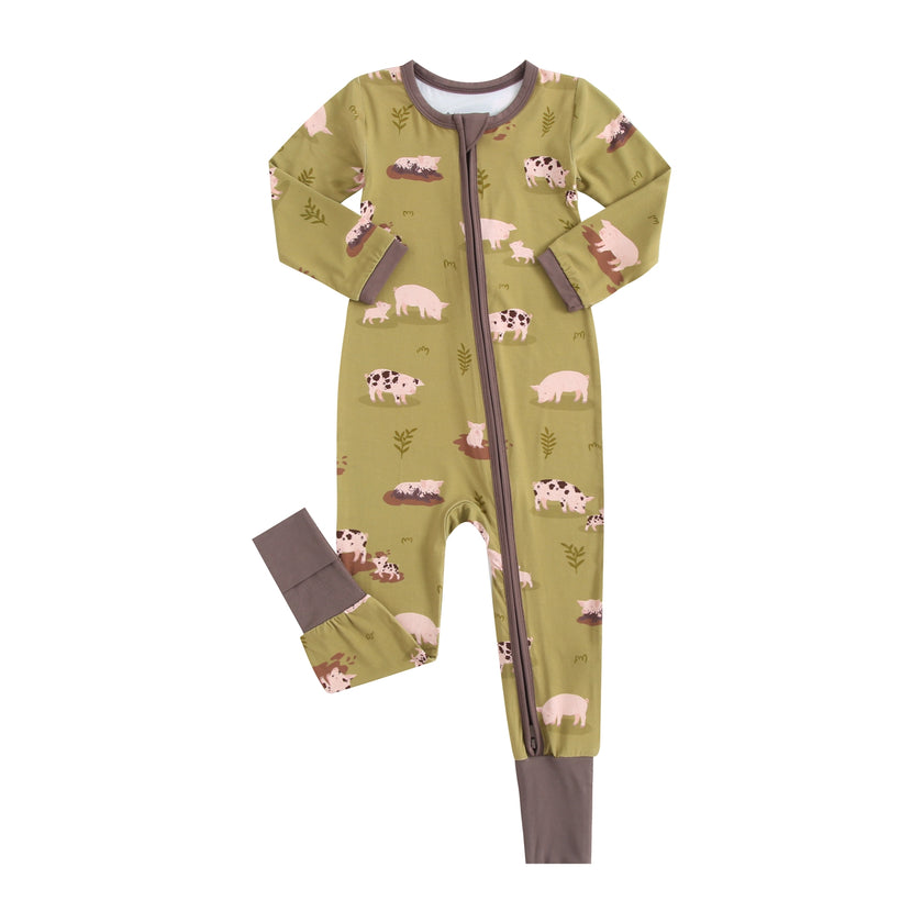 Convertible One Piece in Farm Pigs Fun
