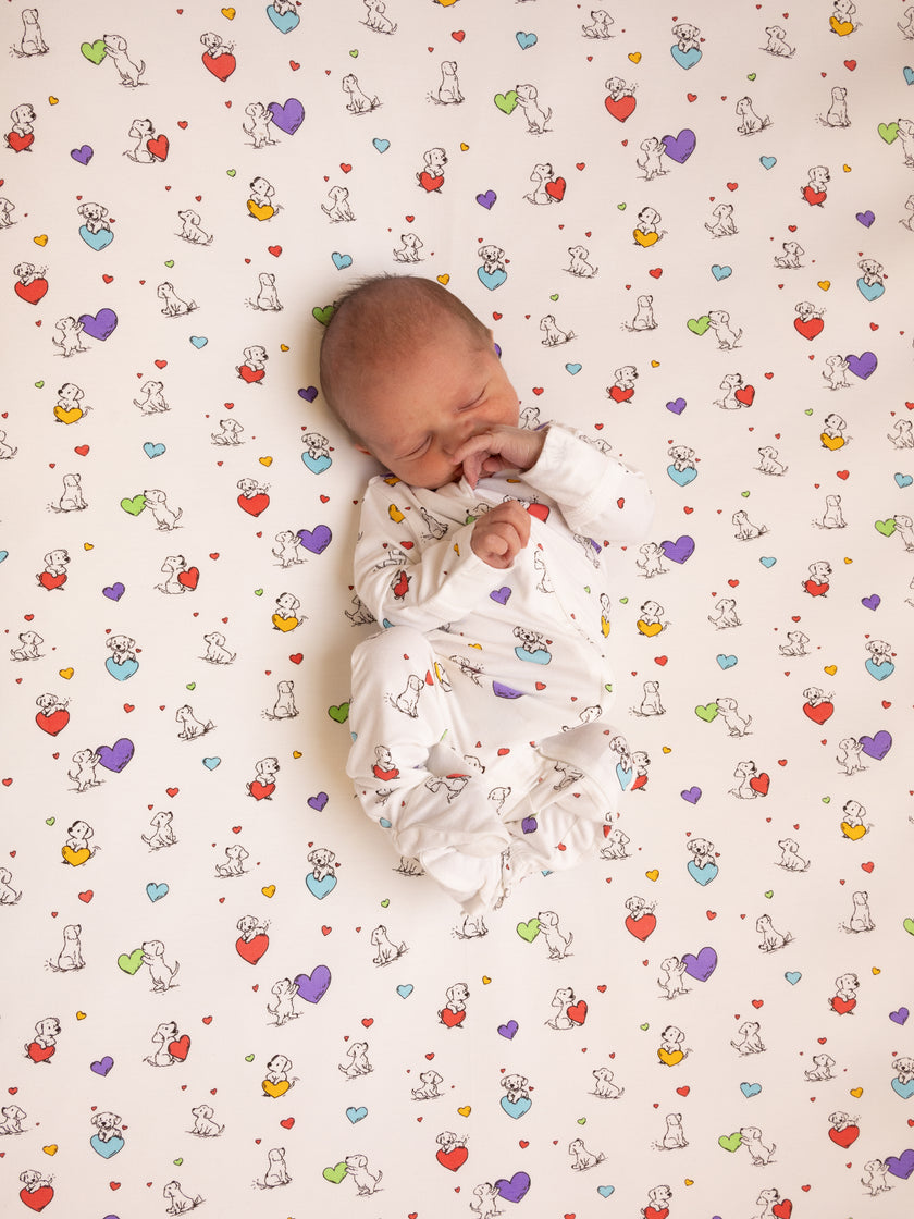 Crib Sheet in Puppy Love