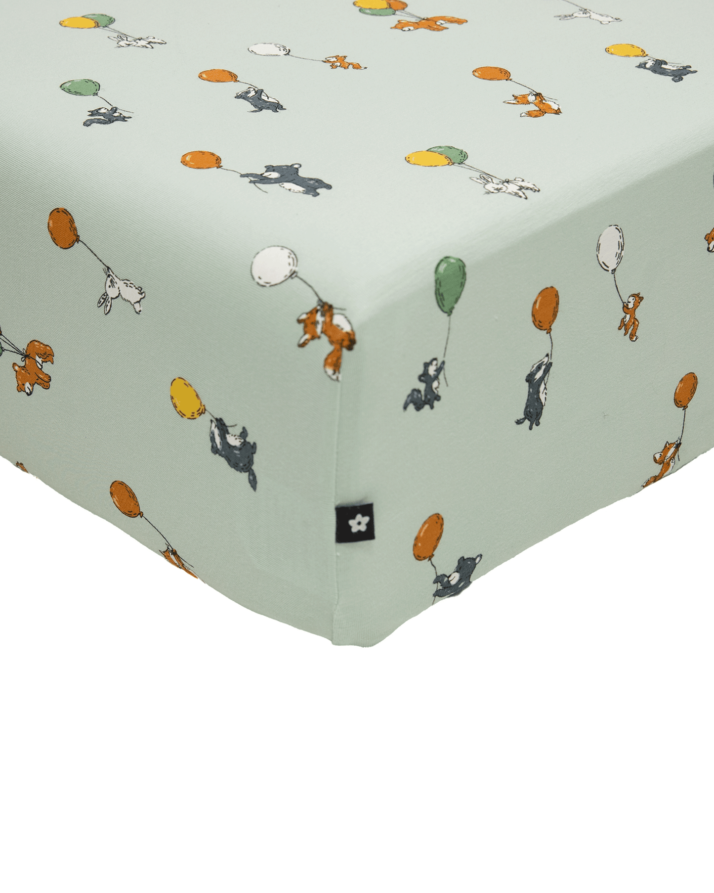 Crib Sheet in Animals and Balloons