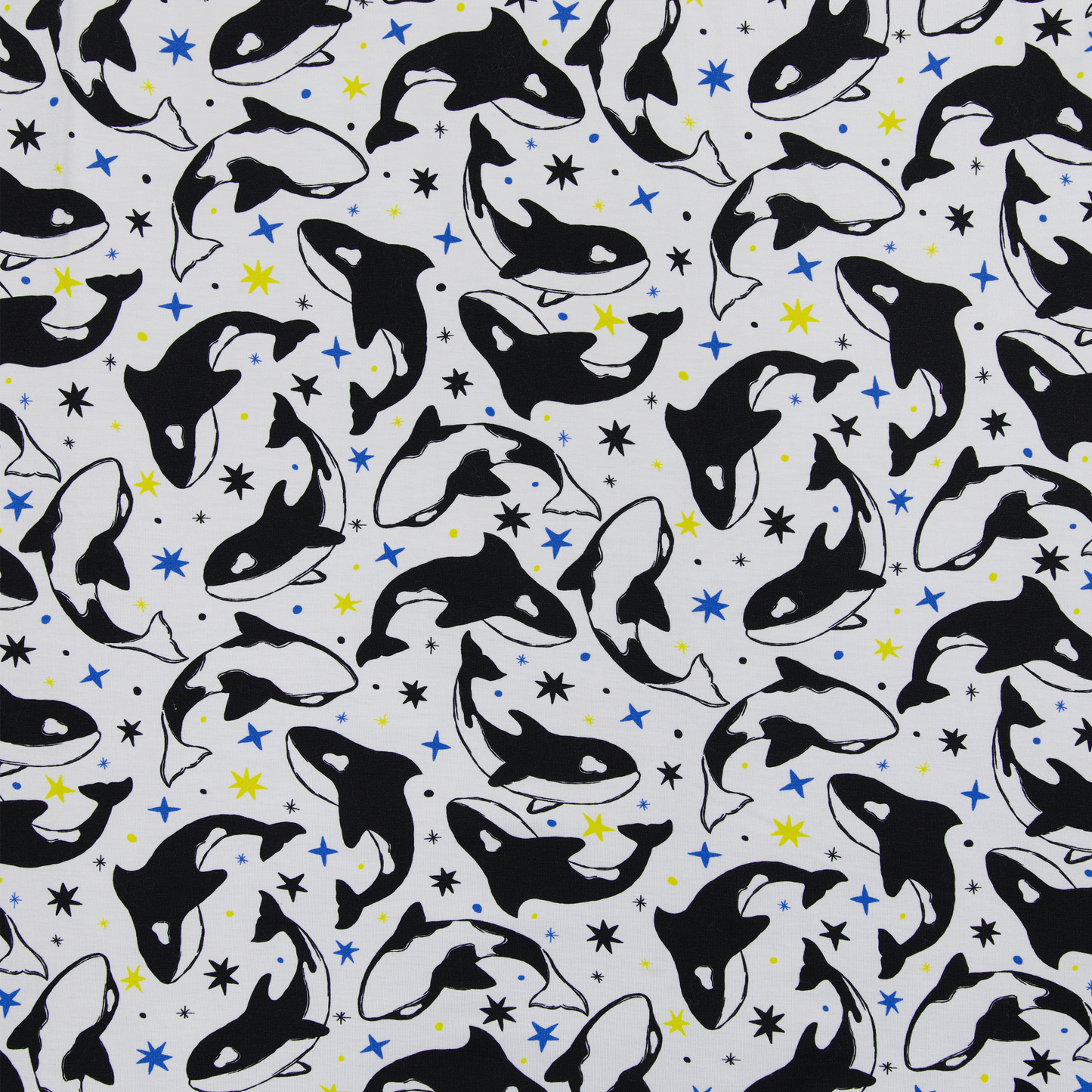 Convertible Footed Romper in Dancing Orcas