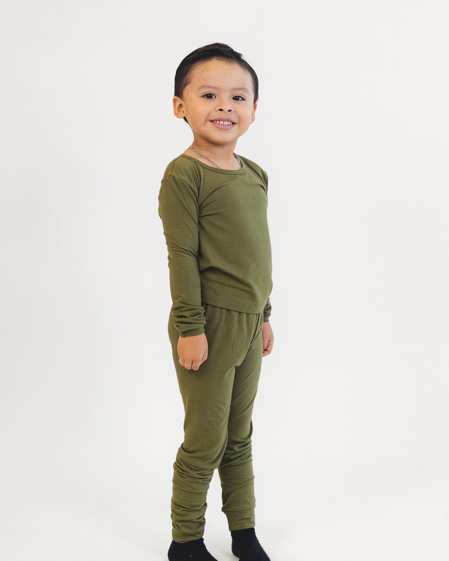 Long PJ Set in Olive