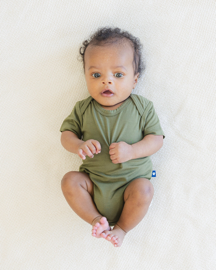 Short Sleeve Bodysuit in Olive