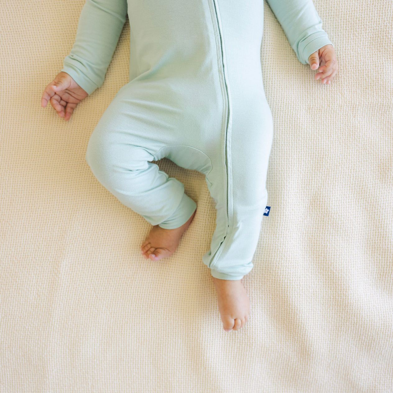 Zip Romper in Aqua