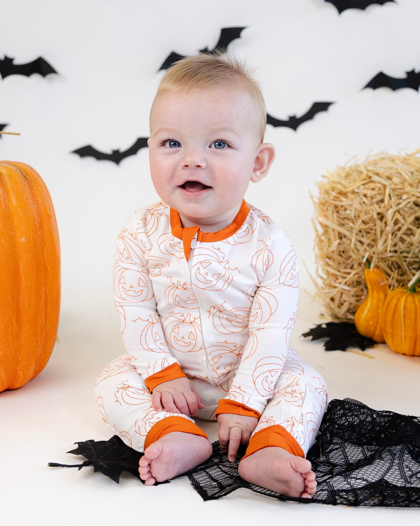 Zip Romper in The Great Pumpkin