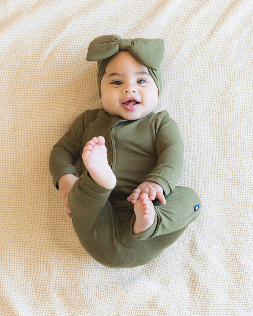 Zip Romper in Olive