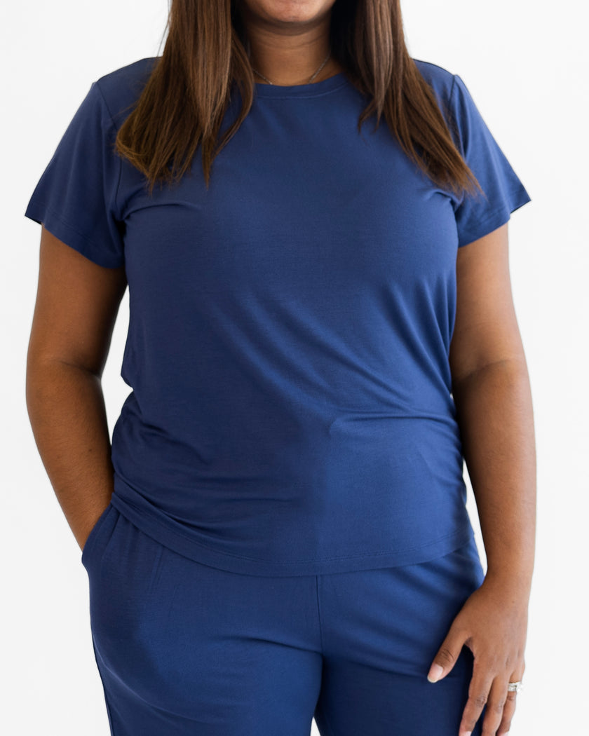 Women's Short Sleeve Lounge Tee in Larkspur