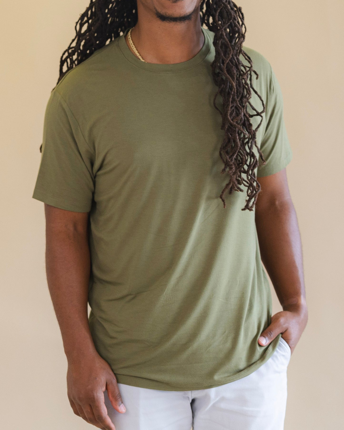 Men's Crew Neck Tee in Olive