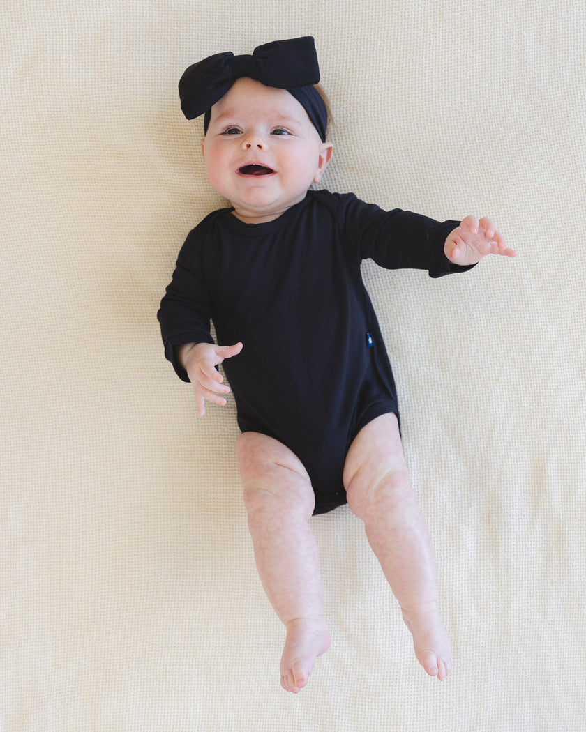 Long Sleeve Bodysuit in Black