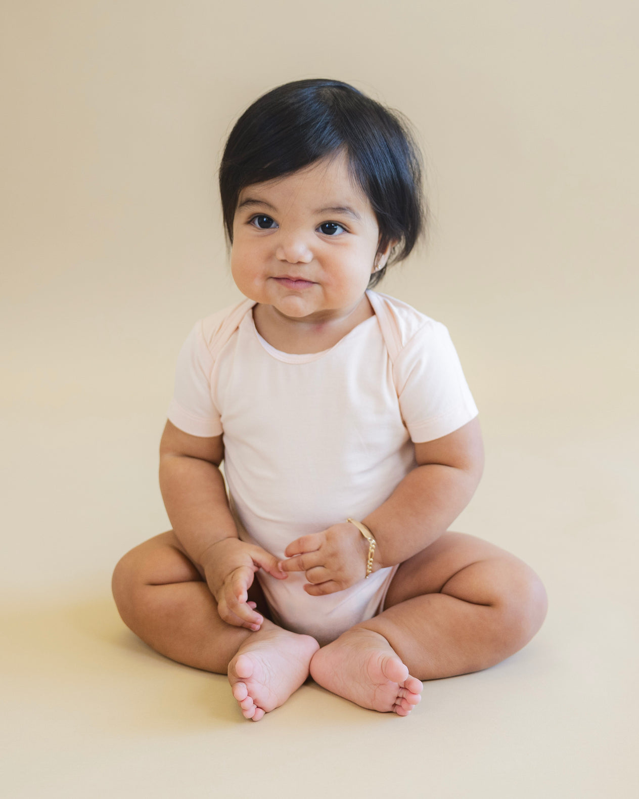 Short Sleeve Bodysuit in Blush