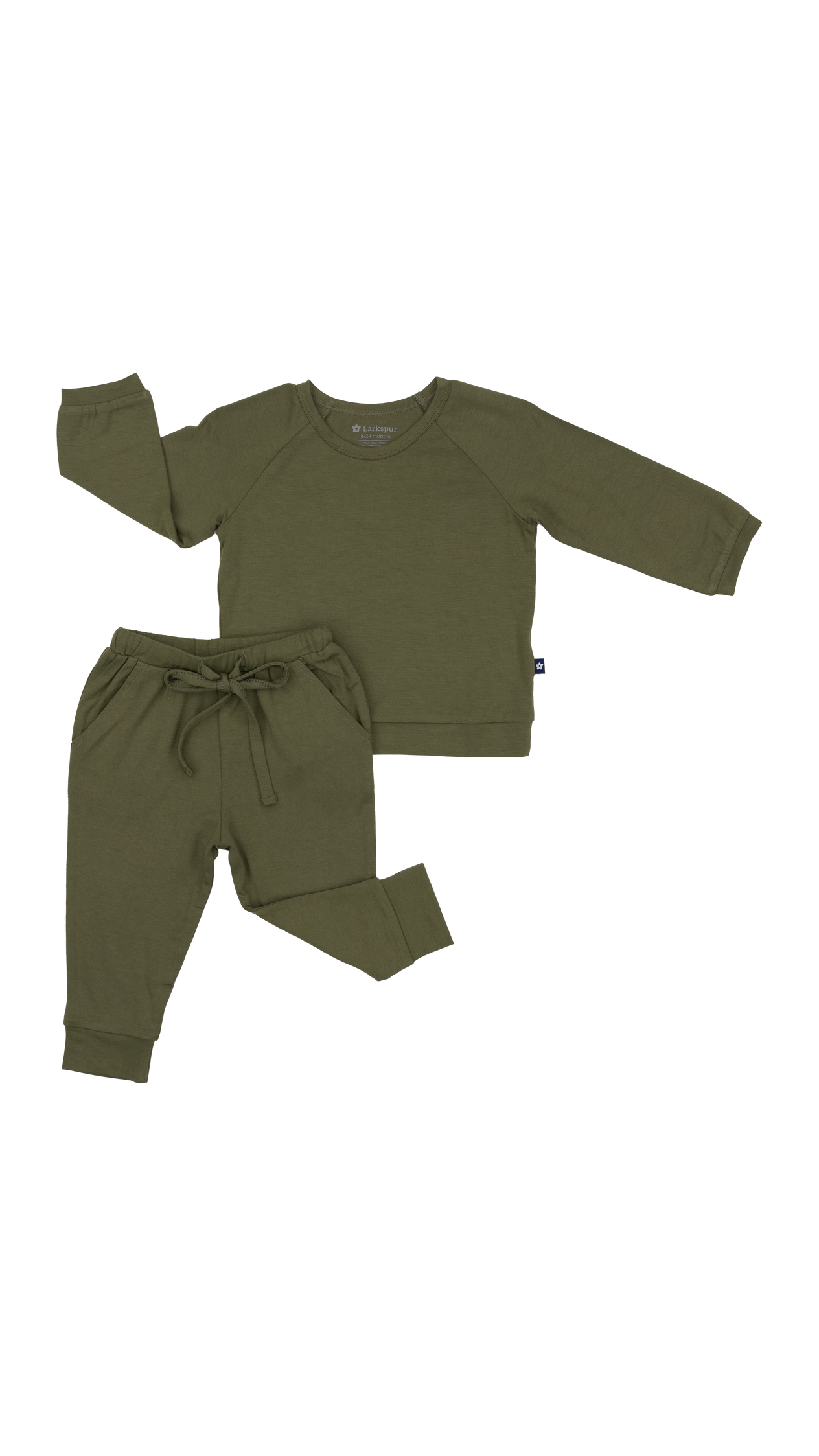 Long Sleeve Jogger Set in Olive